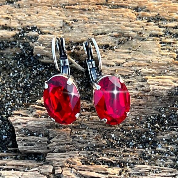 Handcrafted earrings with Swarovski crystal - Picture 3 of 6